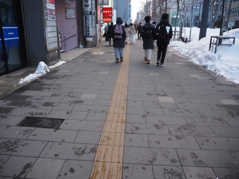 2月11日 札幌駅前通 歩道