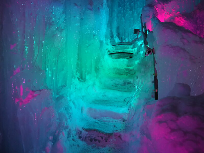 千歳・支笏湖氷濤まつり 展望台階段