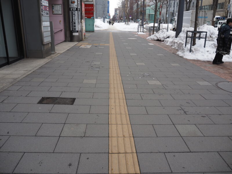 3月1日 札幌駅前通 歩道