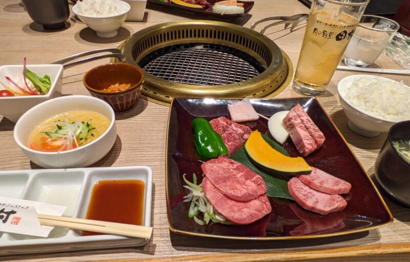 肉の割烹 田村のランチ 北海道産彩り4種焼肉＆冷麺