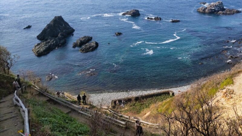 積丹 島武意海岸 遊歩道