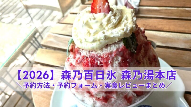 【2026年最新】森乃百日氷（もりのひゃくにちごおり）｜予約方法・予約フォーム・実食レビューまとめ